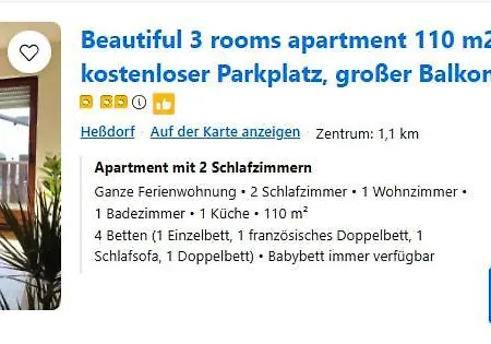 Apartment Beautiful 3 110 M2, Kostenloser Parkplatz, Grosser Balkon